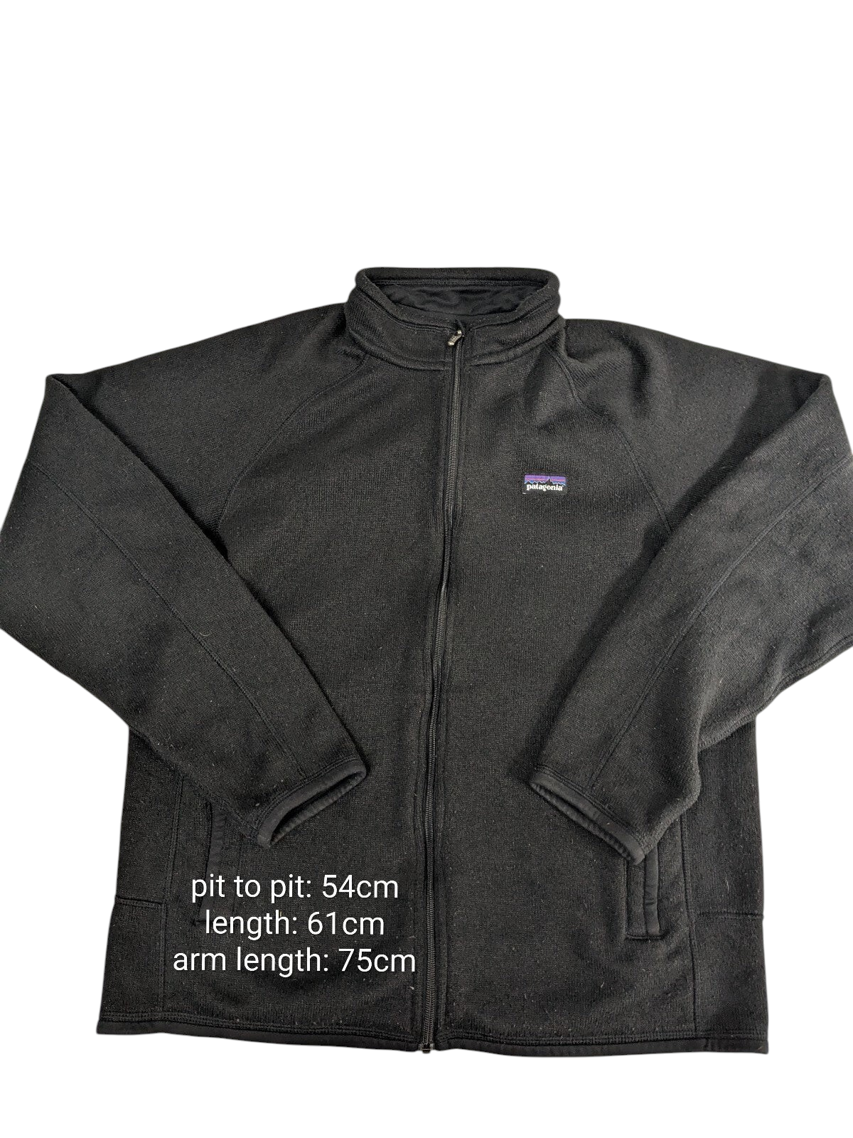 Patagonia black full zip fleece jacket