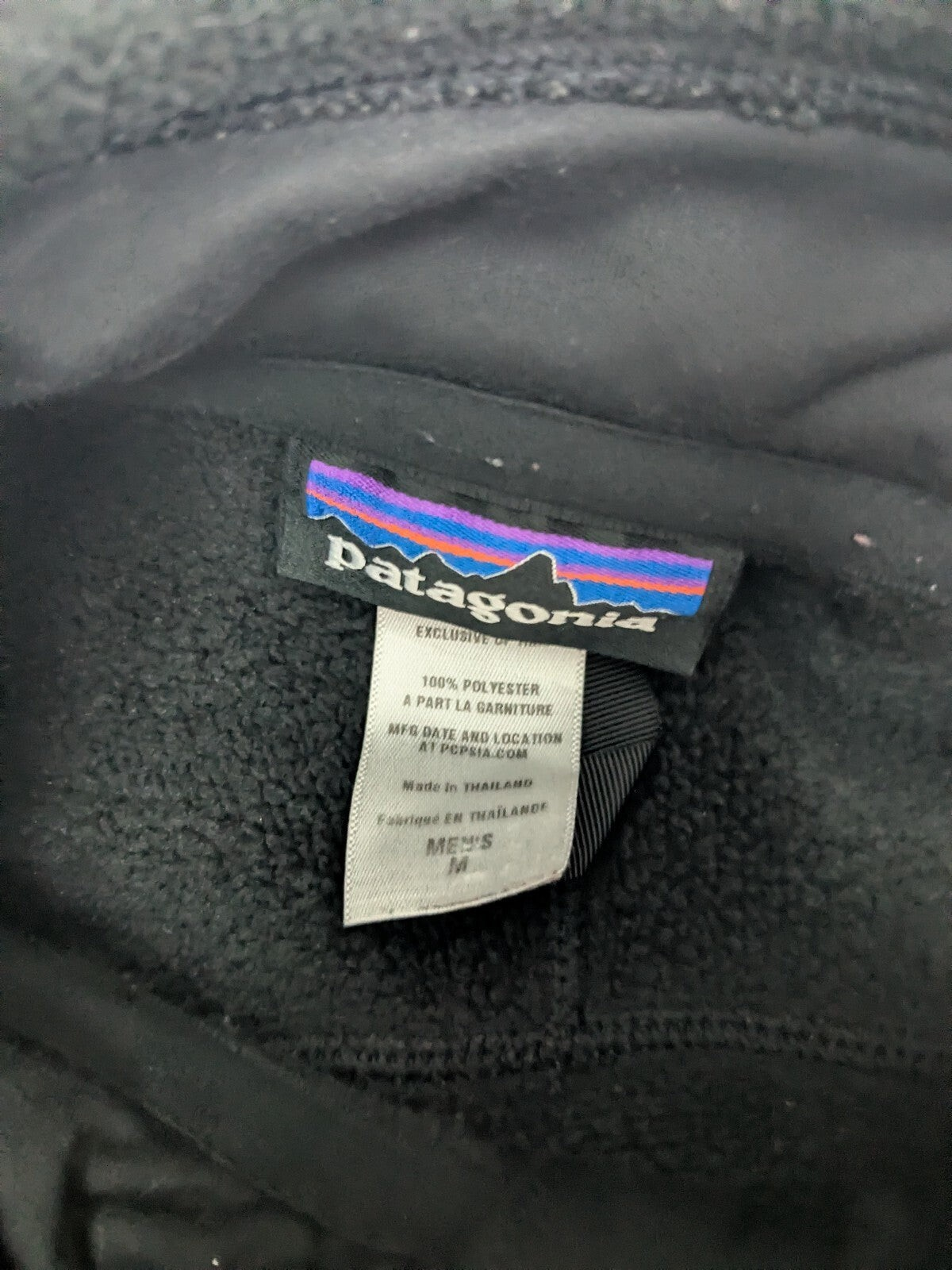 Patagonia black full zip fleece jacket