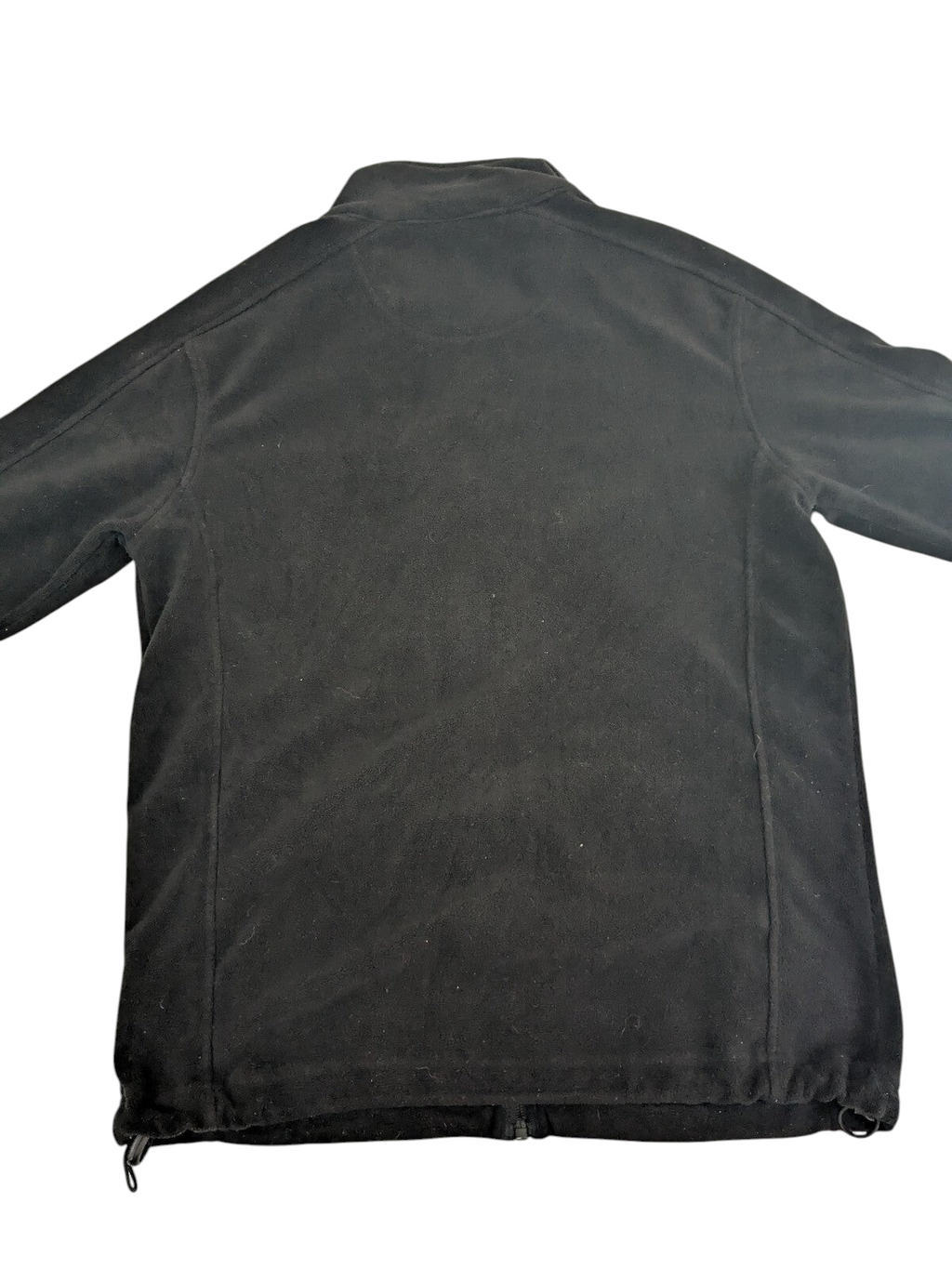My Store Lotto black fleece jacket with a high collar and full-zip back view