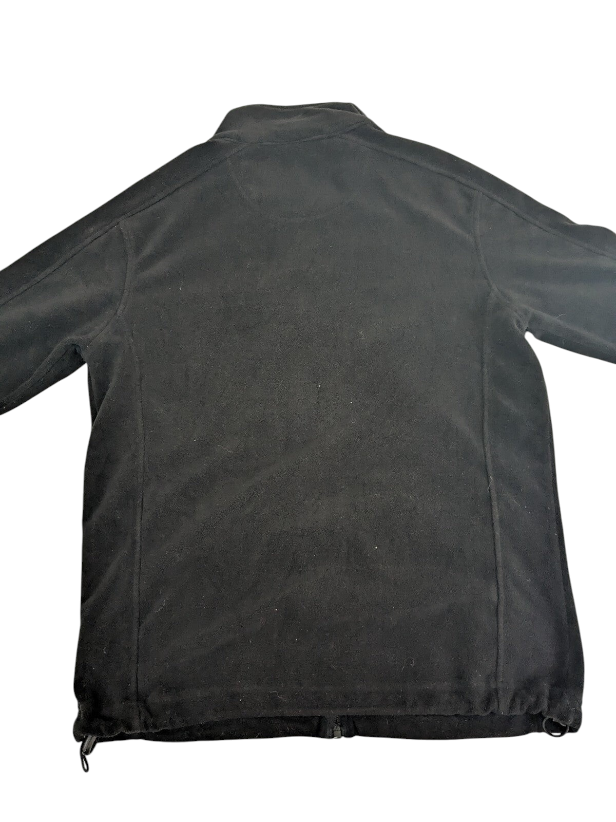 My Store Lotto black fleece jacket with a high collar and full-zip back view