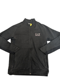 My Store EA7 Emporio Armani black full-zip track jacket with mesh underarm panels and logo detail