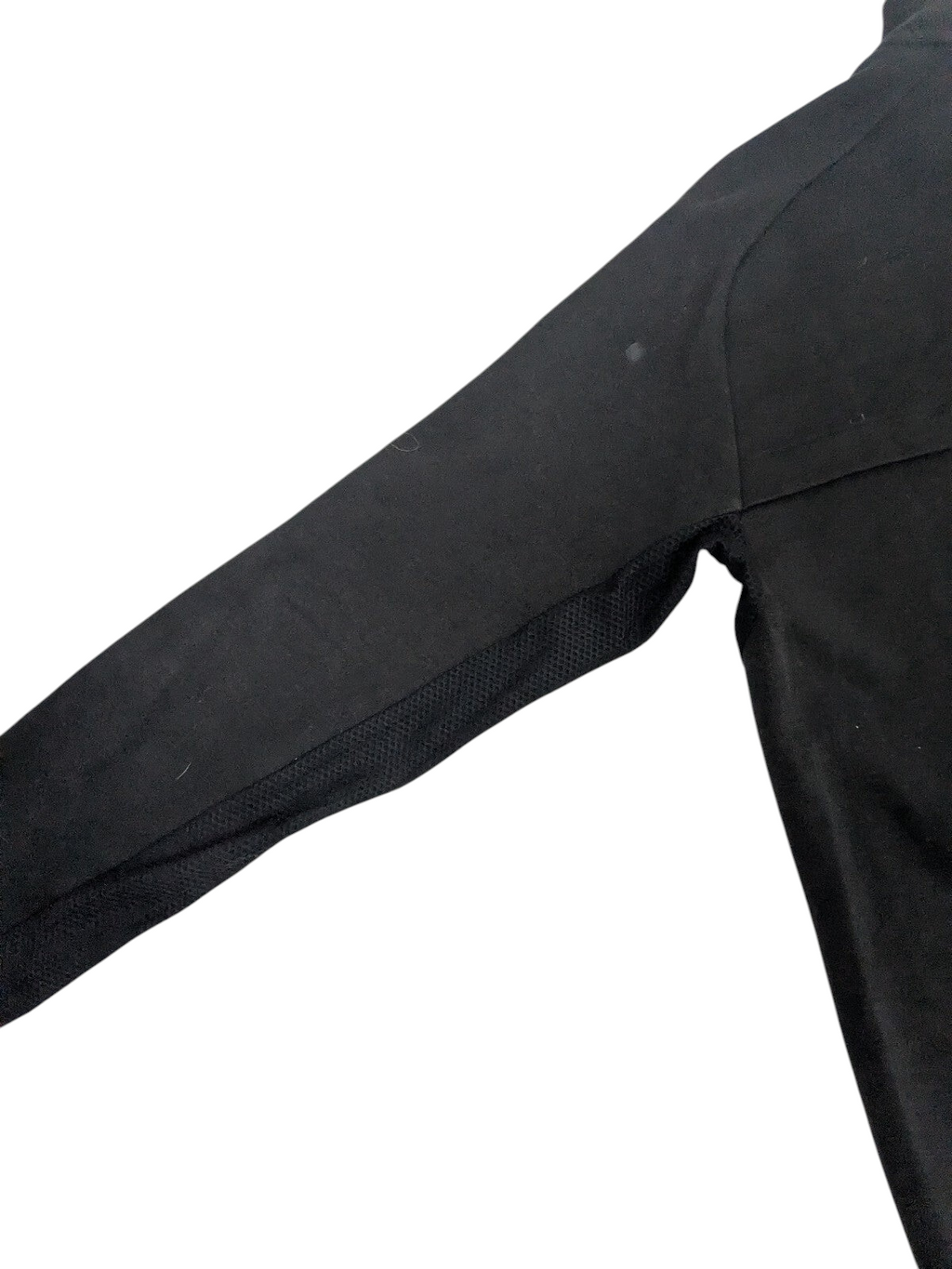 My Store EA7 Emporio Armani black track jacket sleeve with breathable underarm mesh paneling