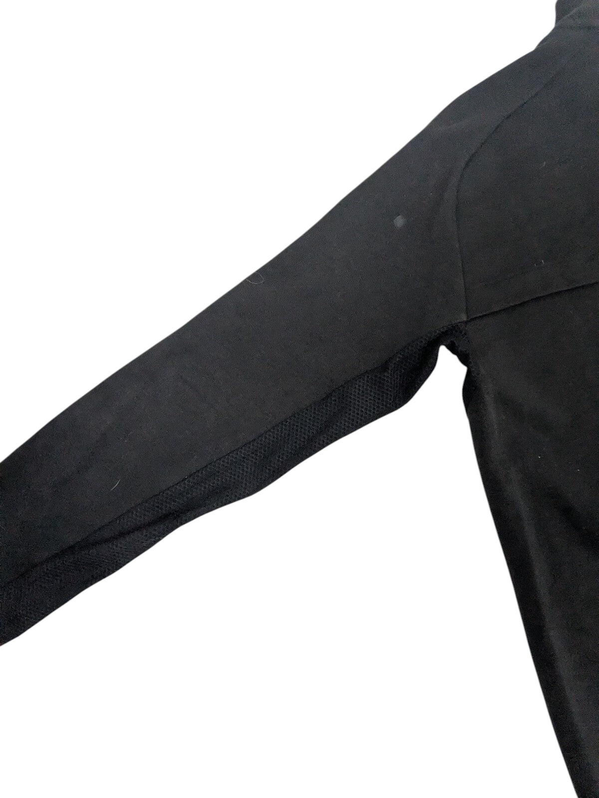 My Store EA7 Emporio Armani black track jacket sleeve with breathable underarm mesh paneling