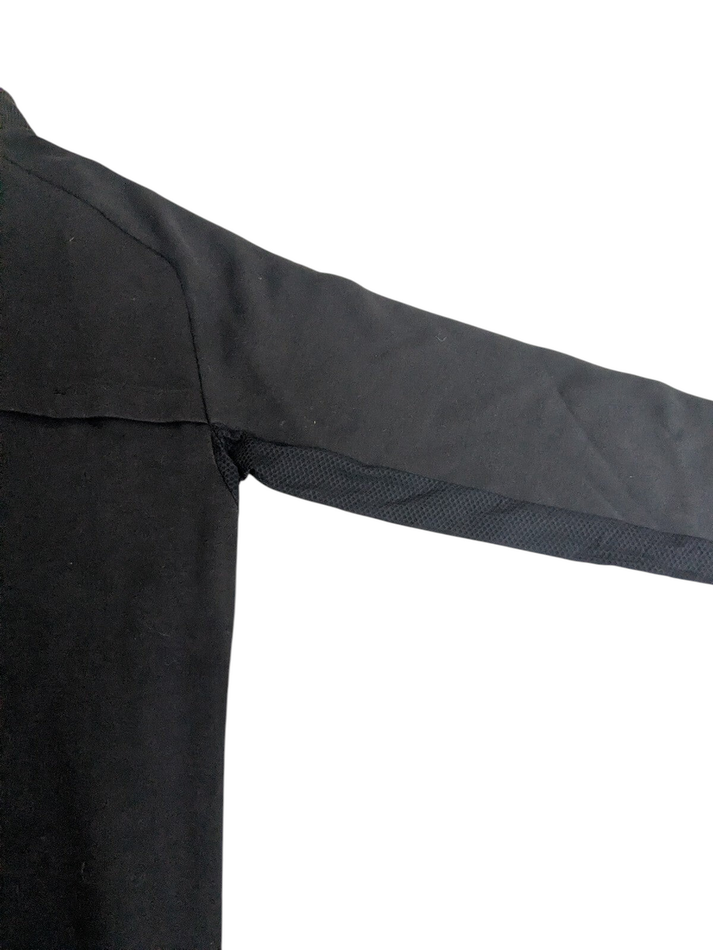 My Store EA7 Emporio Armani black track jacket sleeve with breathable mesh underarm panel detail