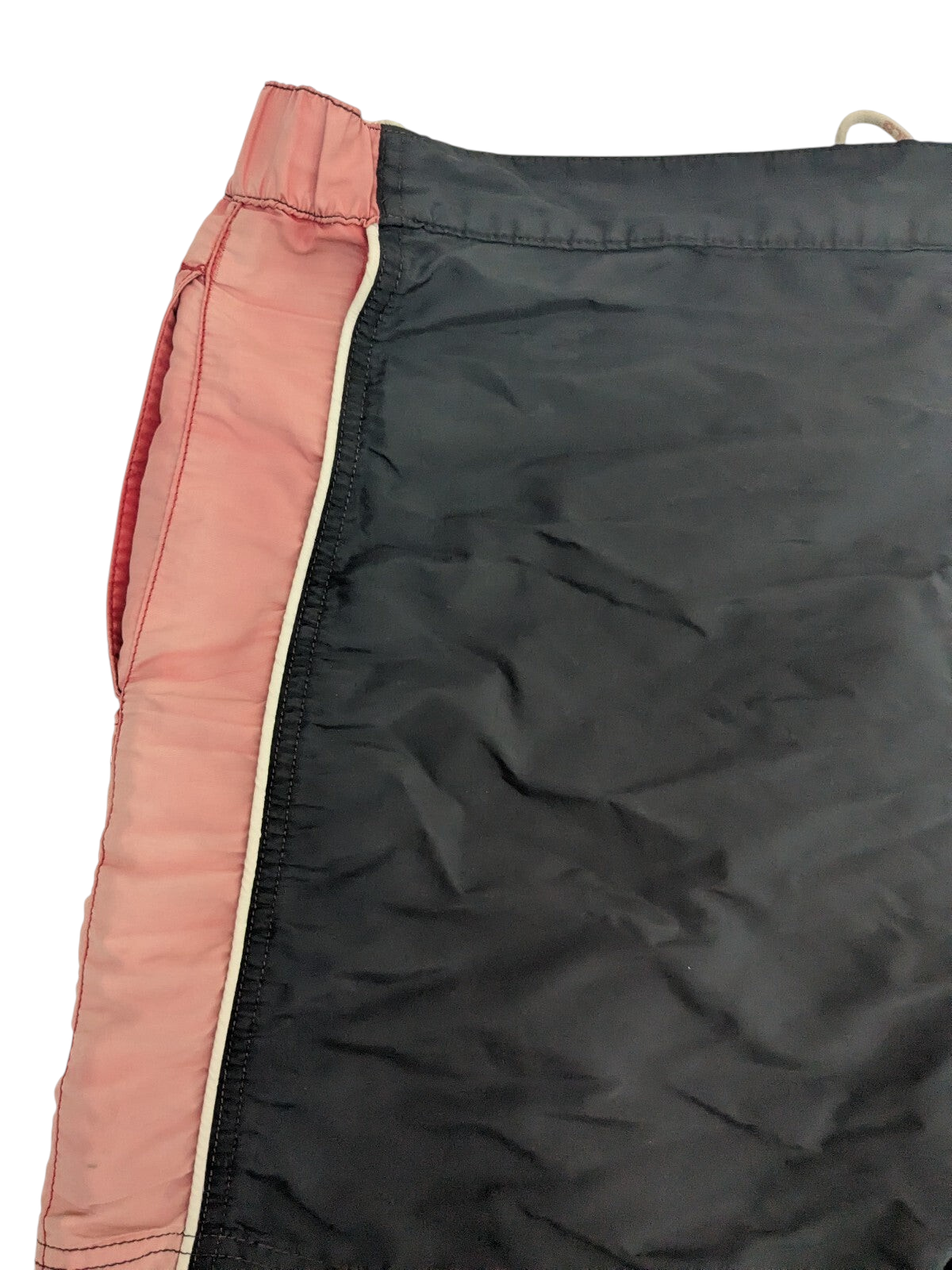 My Store North Sails black and pink swim shorts with white side stripe detail and drawstring waist