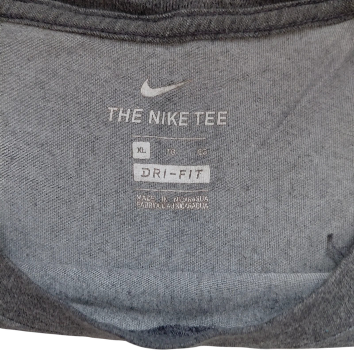 My Store charcoal Nike Dri-FIT graphic t-shirt featuring a crew neck and printed size label in extra large