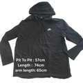 My Store black Nike pullover hoodie with white logo, size XXL, featuring a drawstring hood and long sleeves.