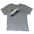 My Store grey Nike crew neck t-shirt with a large black and white graphic logo on the front