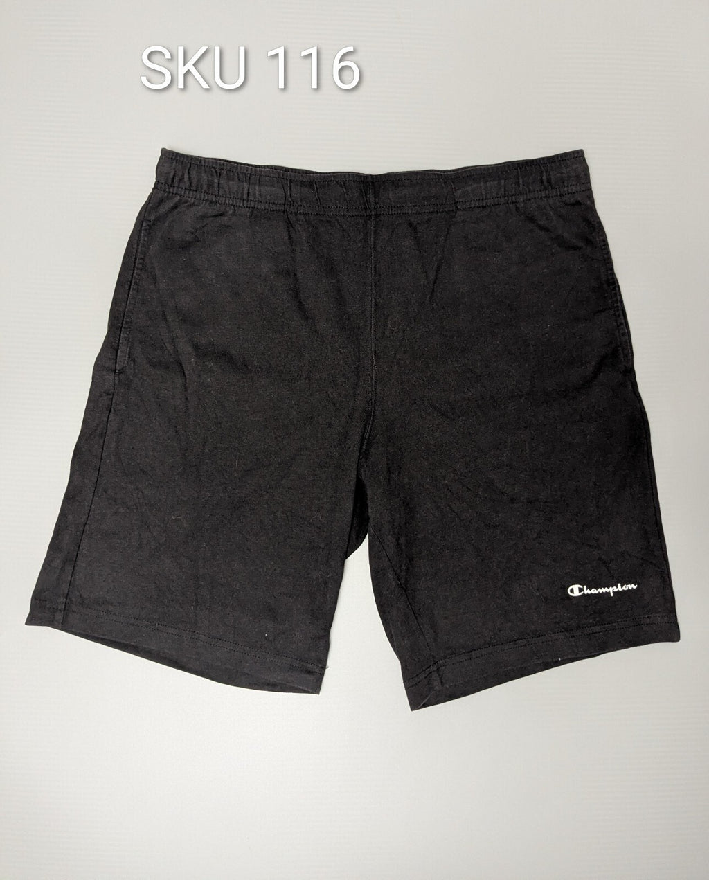 Champion Shorts Mens L Black Jersey Sweat Lounge Gym