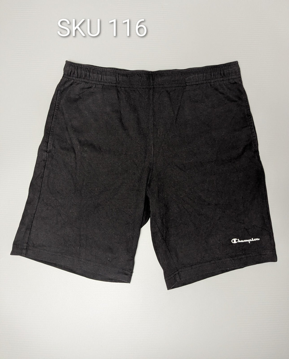 Champion Shorts Mens L Black Jersey Sweat Lounge Gym