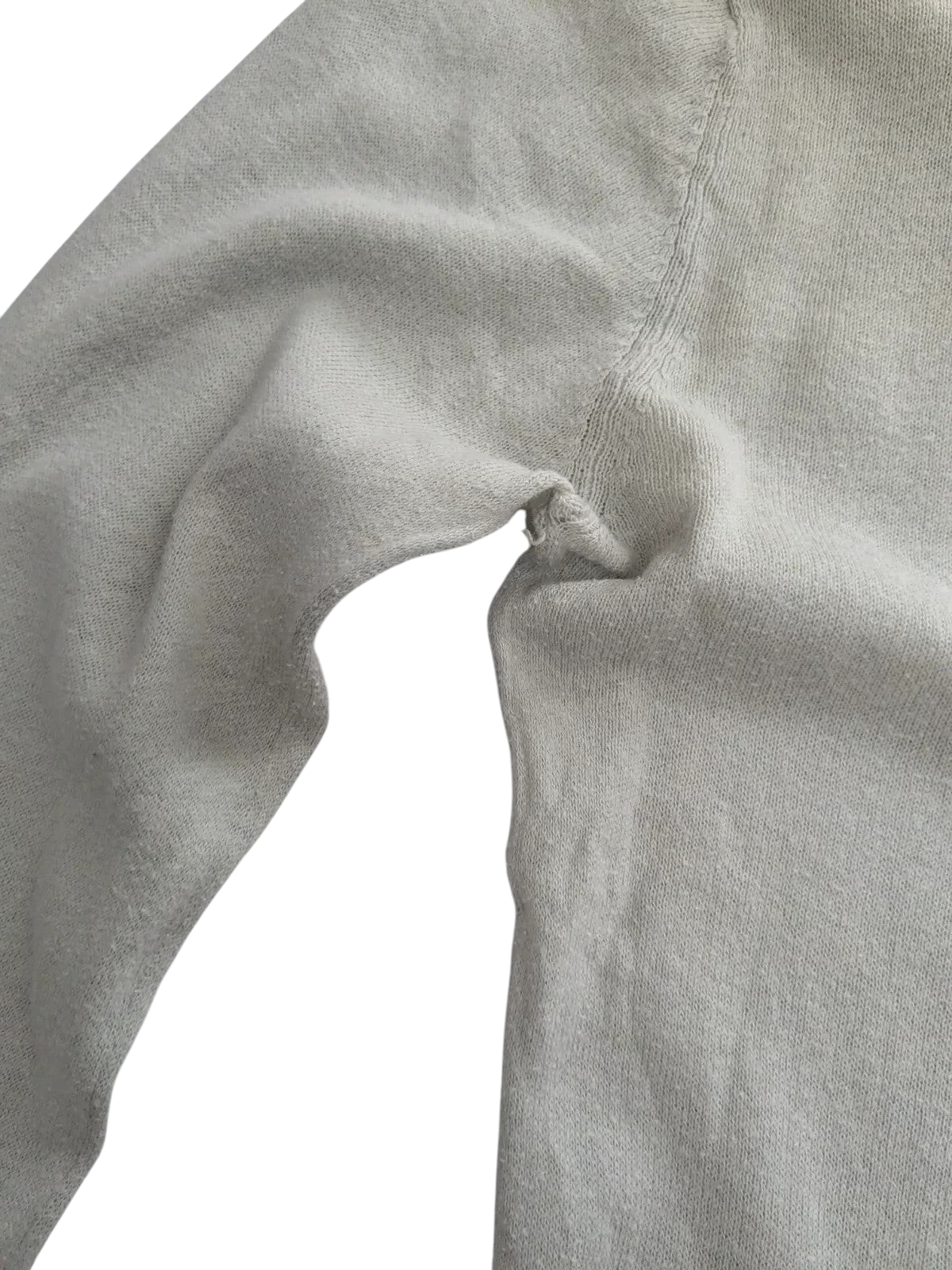 My Store pre-owned Timberland grey cotton cashmere v-neck jumper showing underarm detail