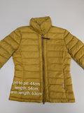 Woolrich Puffer Jacket Womens M Mustard Yellow Quilted Insulated