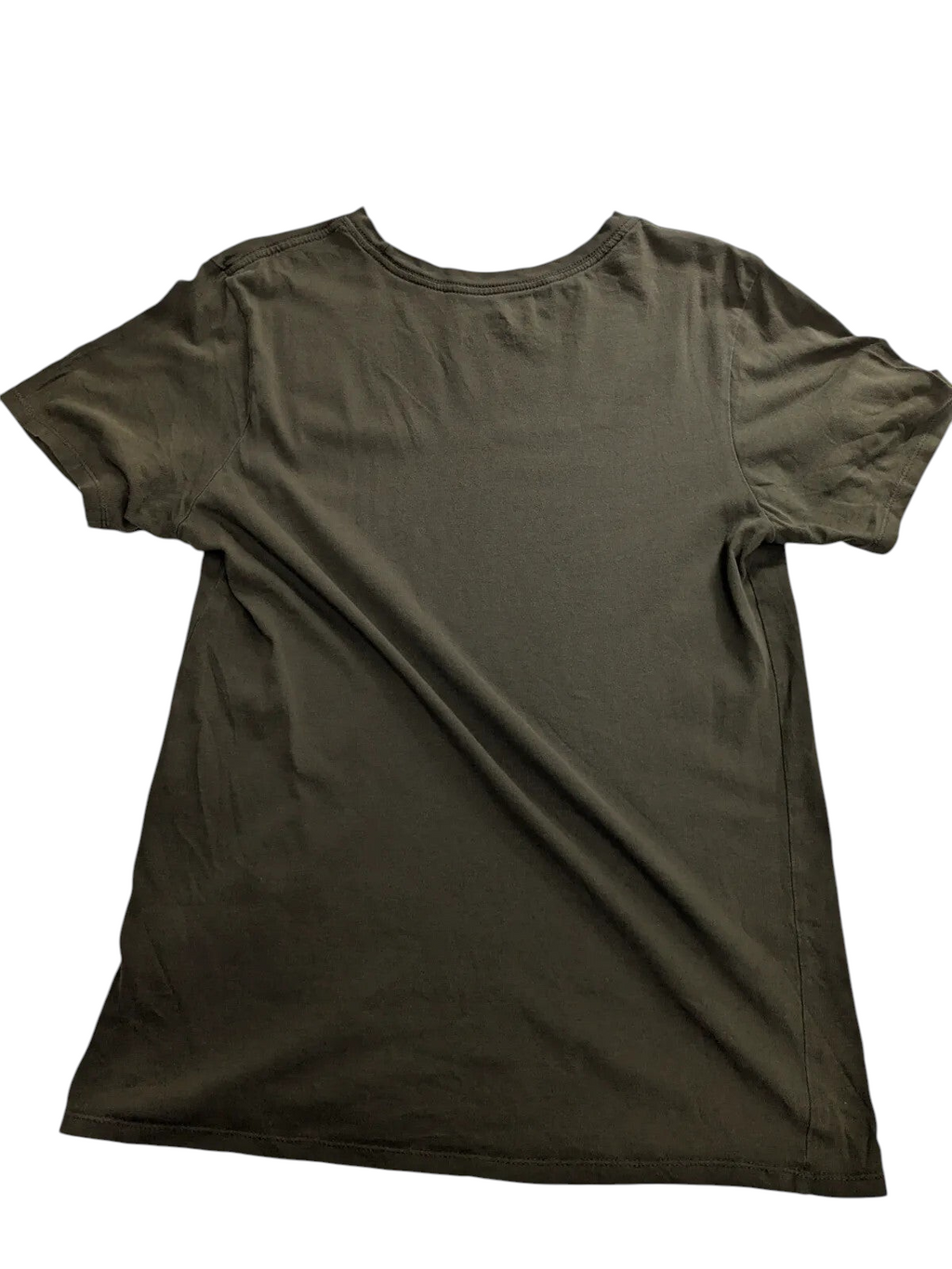 My Store Nike olive green crew neck short sleeve athletic t-shirt, back view