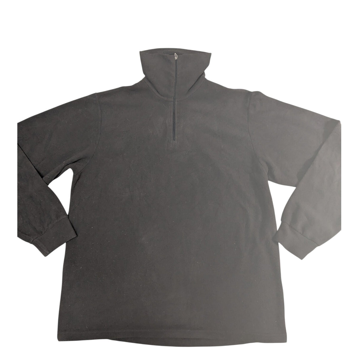 Conte Thomas Fleece Pullover Mens L Dark Grey Quarter Zip Jumper