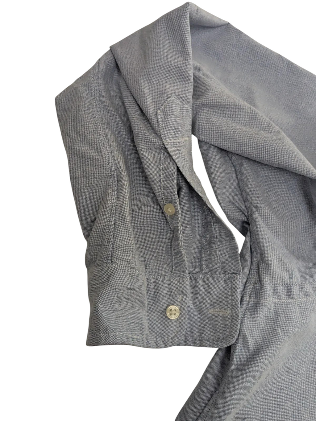 My Store light blue cotton button down shirt sleeve with cuff and button detail