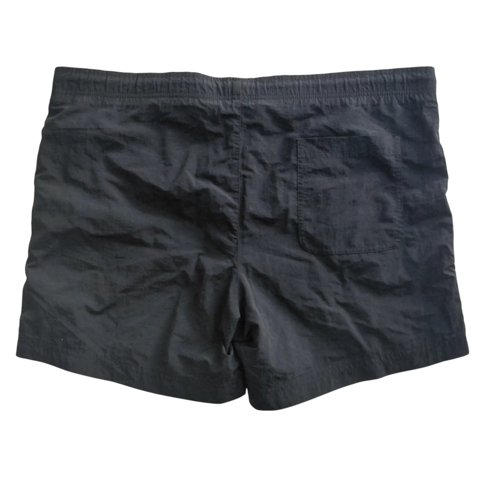 My Store black Champion athletic shorts with an elastic waistband and back pocket, size large.