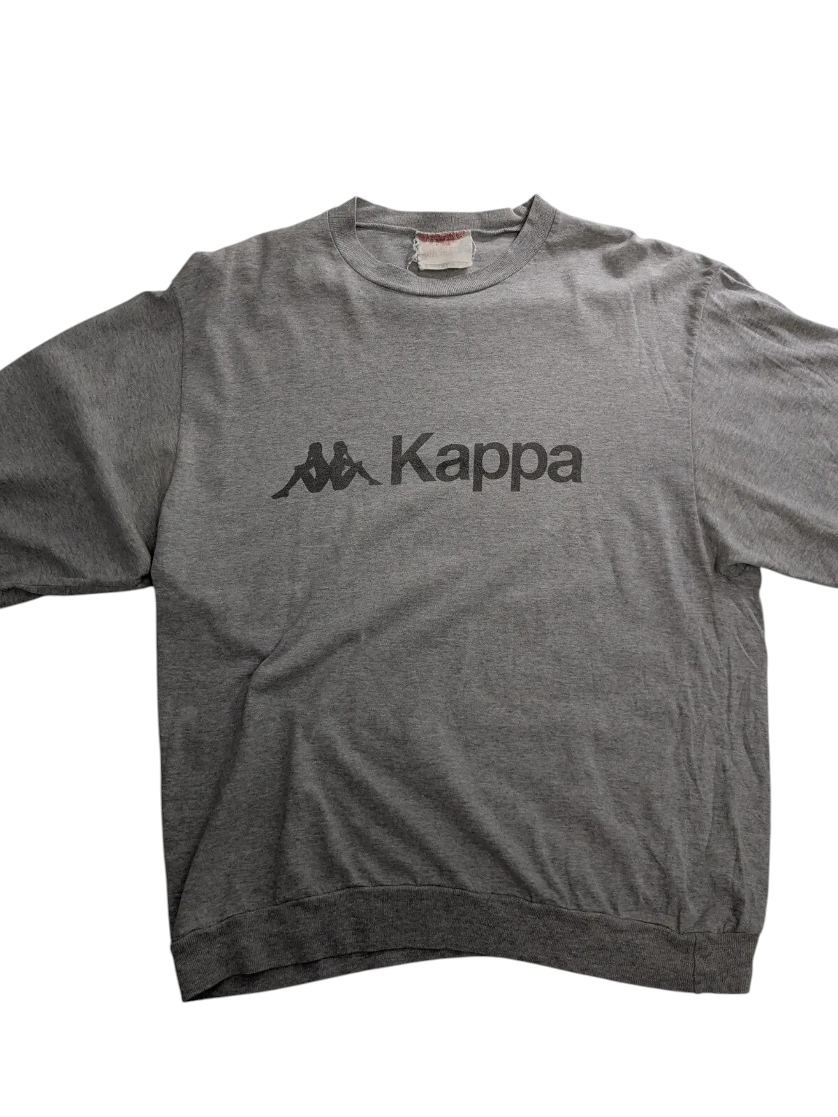 My Store grey Kappa cotton jersey crew neck sweatshirt with logo graphic