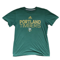 My Store green adidas Portland Timbers crew neck t-shirt with gold graphic logo print