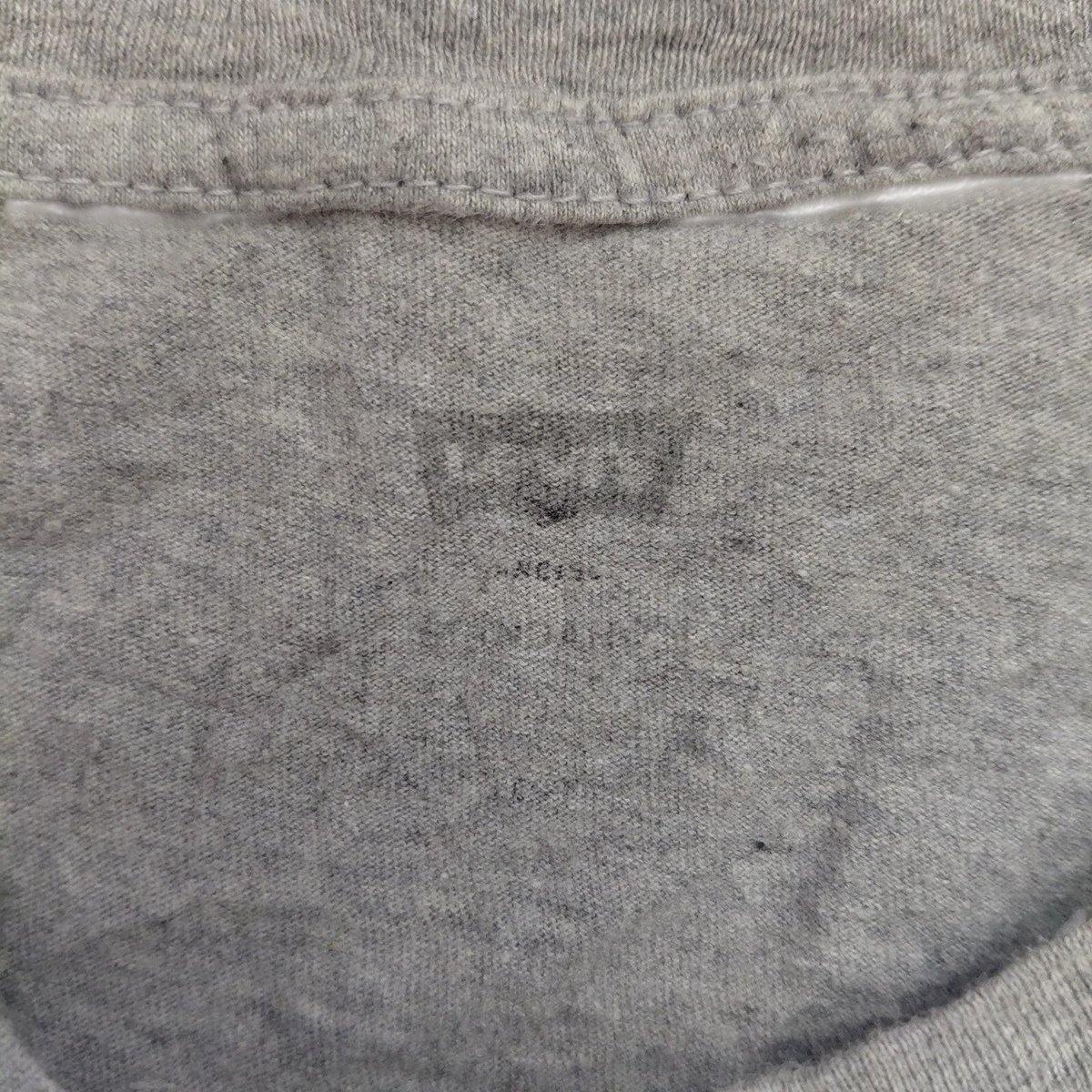 My Store grey Levi's crew neck t-shirt with faded interior logo print on cotton jersey fabric
