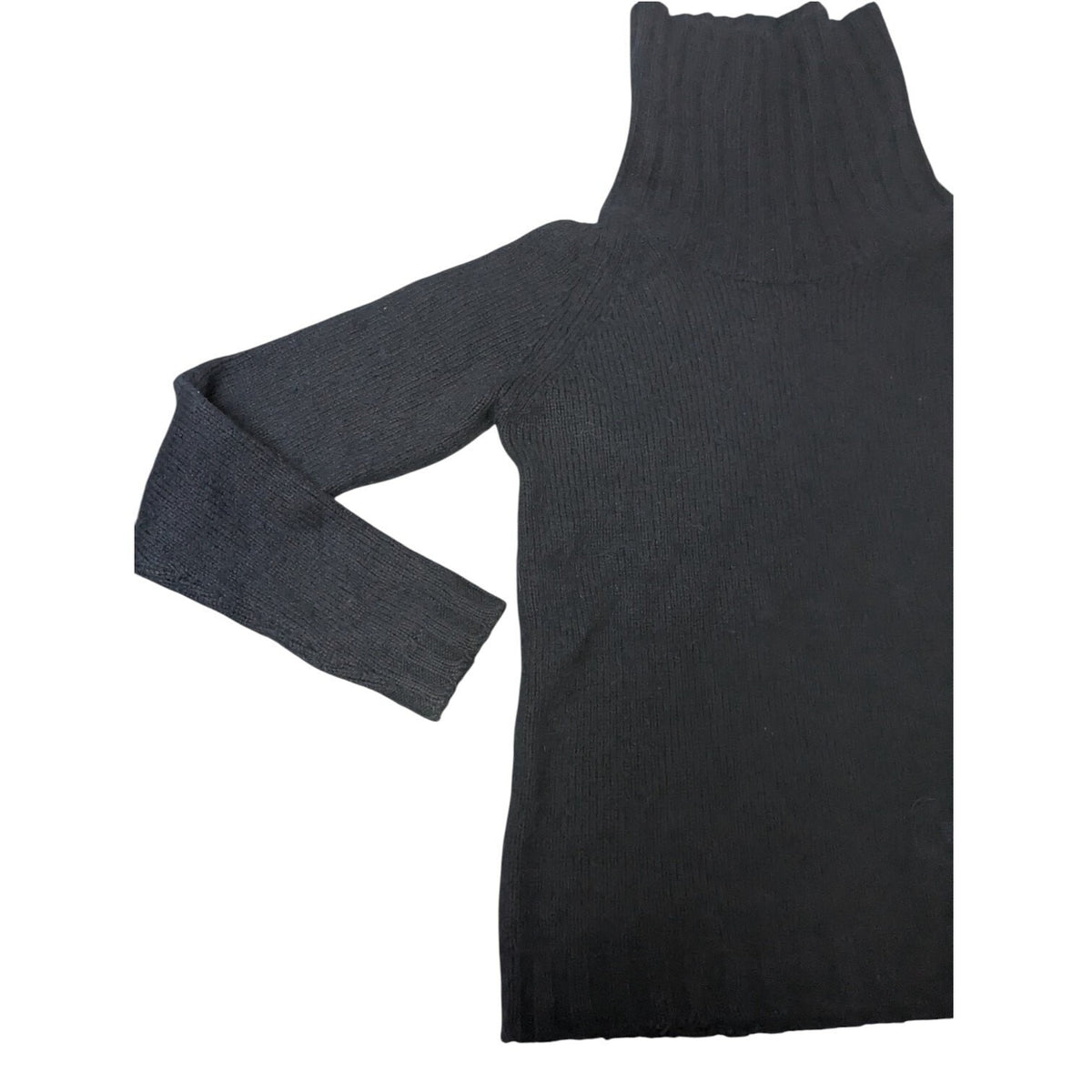 Calvin Klein Sweater Womens S Black Ribbed Turtleneck Y2K