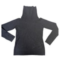 Calvin Klein Sweater Womens S Black Ribbed Turtleneck Y2K