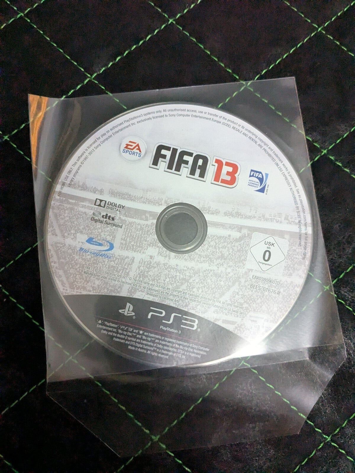 FIFA 13 PS3 game disc
