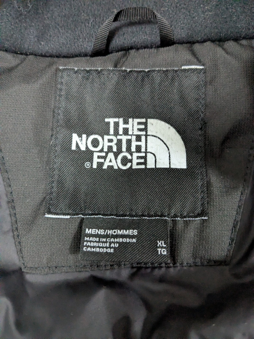 The North Face black hooded jacket