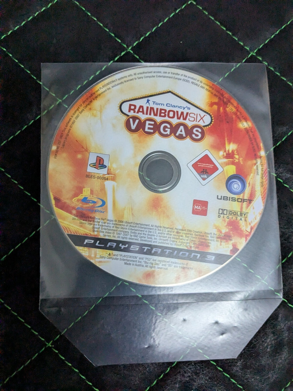Tom Clancy's Rainbow Six Vegas 2 PS3 game disc