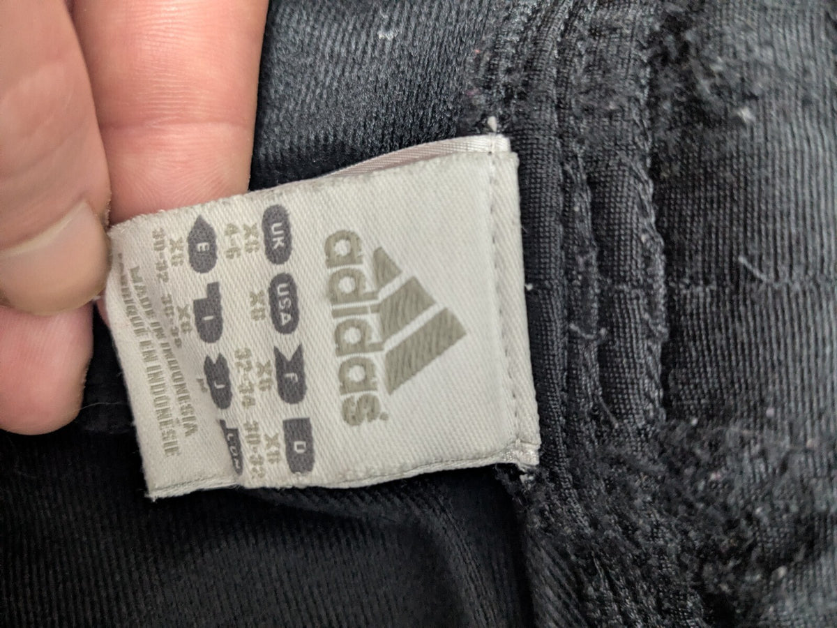 Adidas Track Pants Womens UK 10 12 Black Y2K Striped Joggers