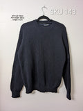 Marina Yachting Sweater Mens M Navy Blue Idrostop Crew-Neck Ribbed Wool