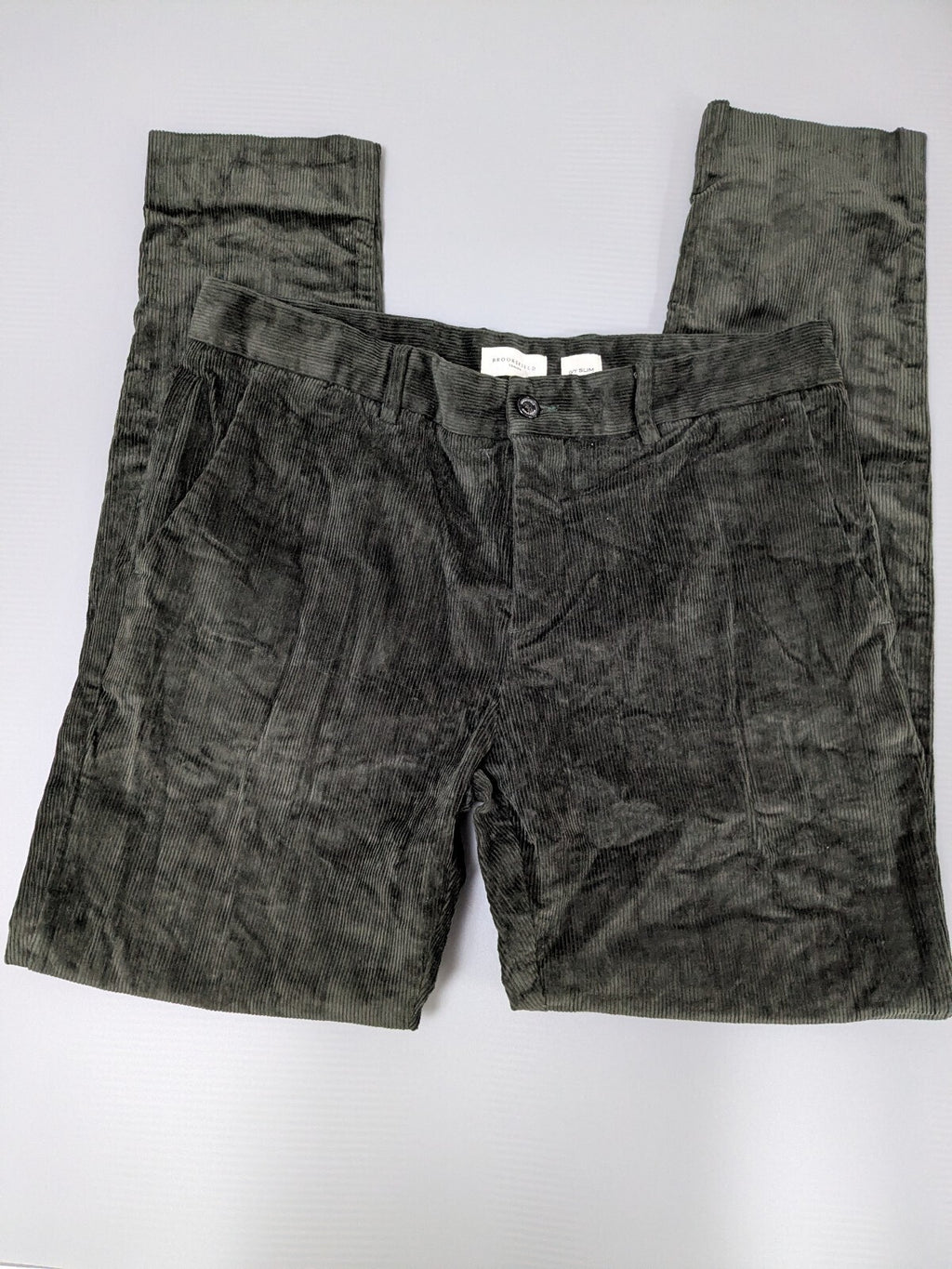 Brooksfield Trousers Mens W32 L32 Grey Ivy Slim Chinos