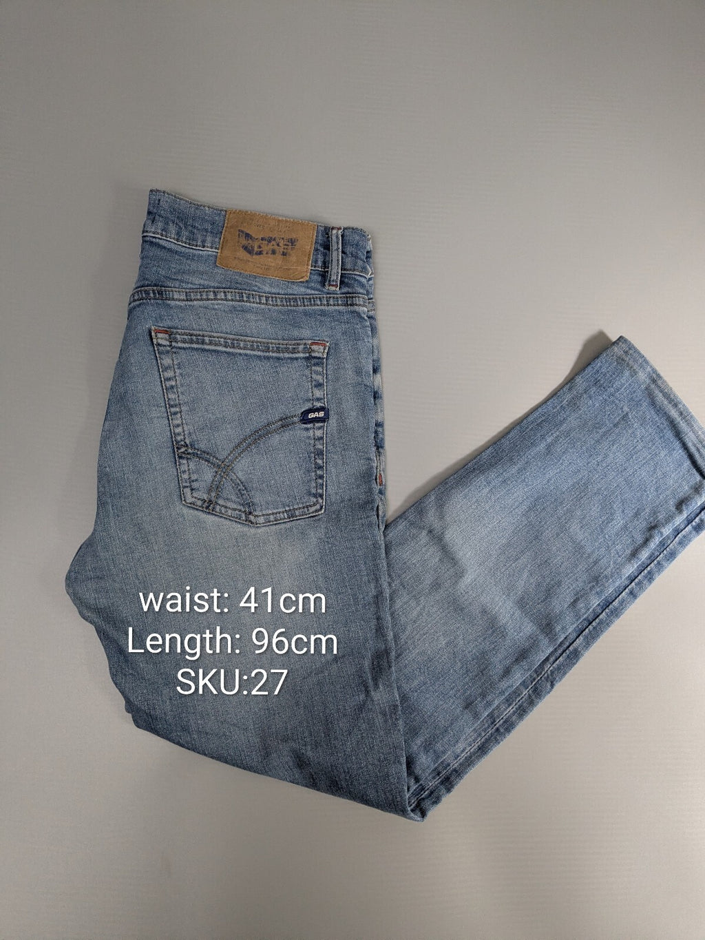 GAS Jeans Womens W26 L32 Light-Wash Denim