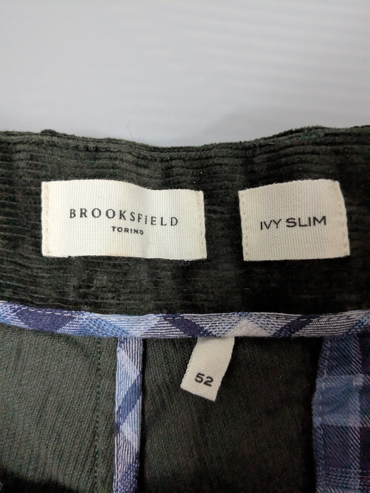 Brooksfield Trousers Mens W32 L32 Grey Ivy Slim Chinos