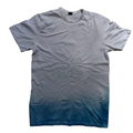 My Store Guess white and blue dip dye cotton crew neck short sleeve t-shirt for men