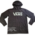 My Store black Vans pullover hoodie with large white logo graphic and front kangaroo pocket