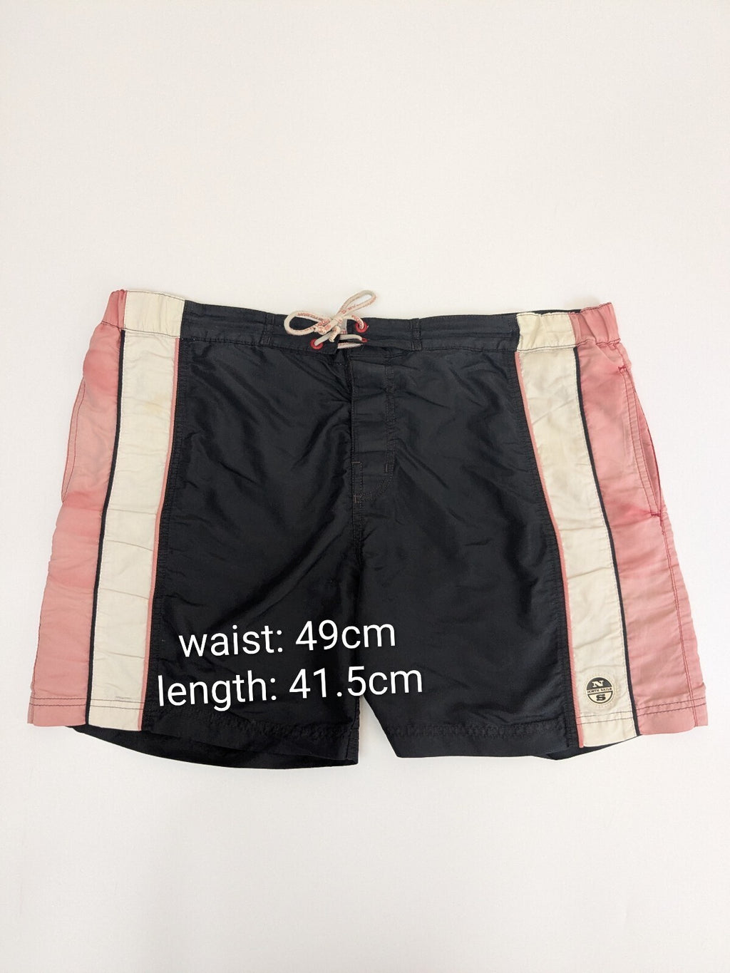 North Sails Swim Shorts Mens S Black Pink Board Shorts