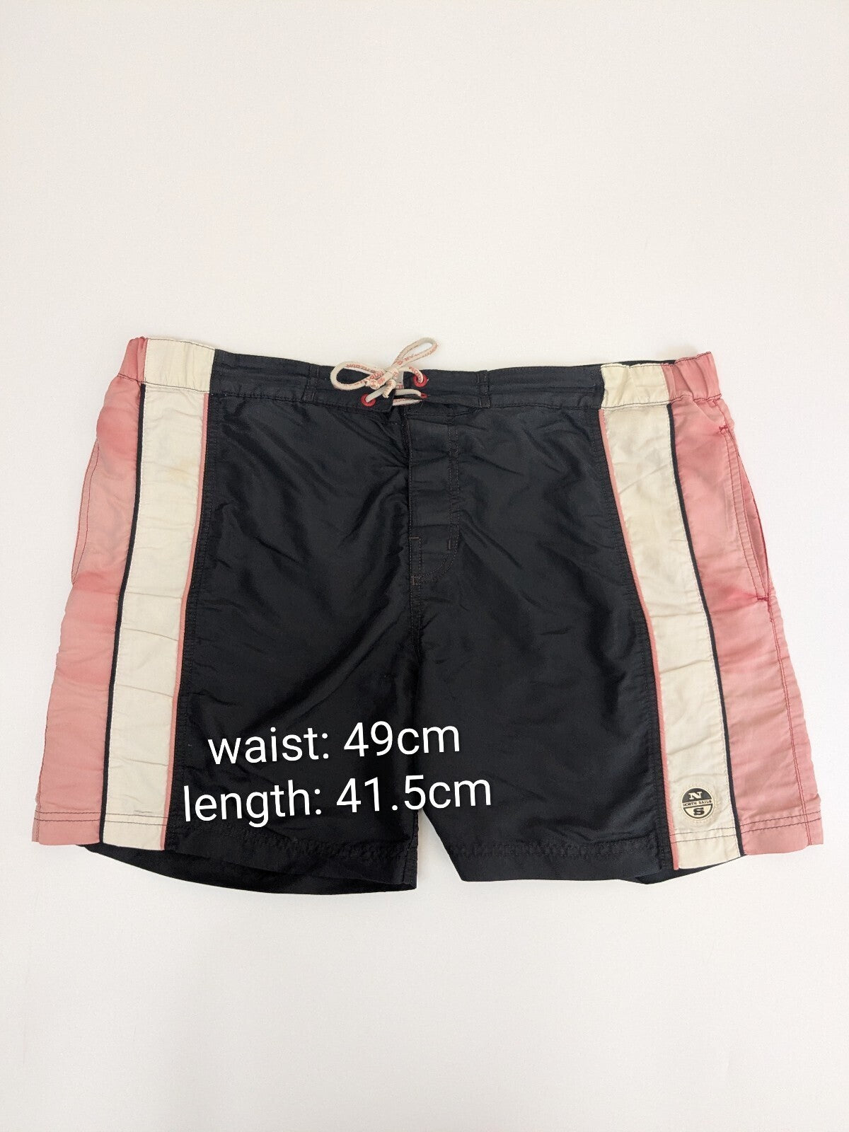 North Sails Swim Shorts Mens S Black Pink Board Shorts