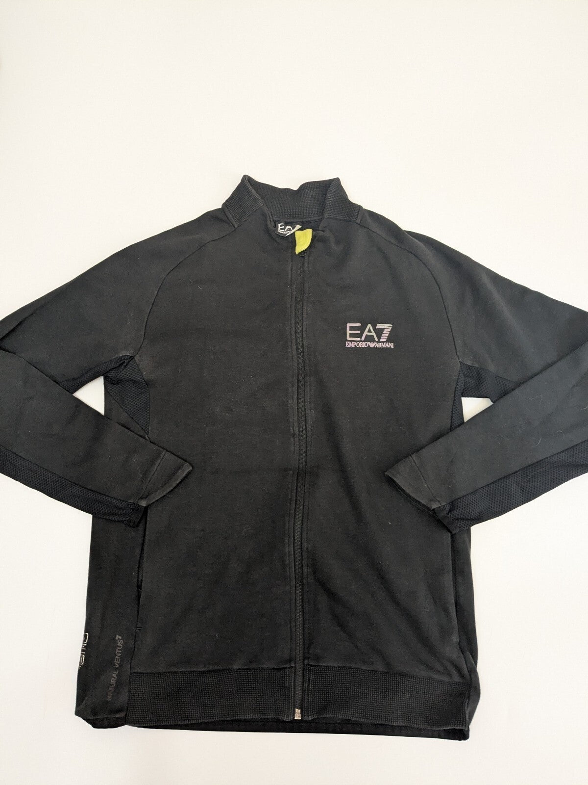 EA7 Emporio Armani Track Jacket Mens M Black Full-Zip Sweatshirt Activewear
