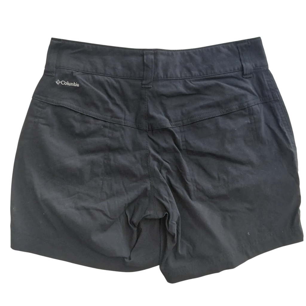 My Store Columbia Omni-Shield black water-repellent hiking shorts for women with back pocket detail