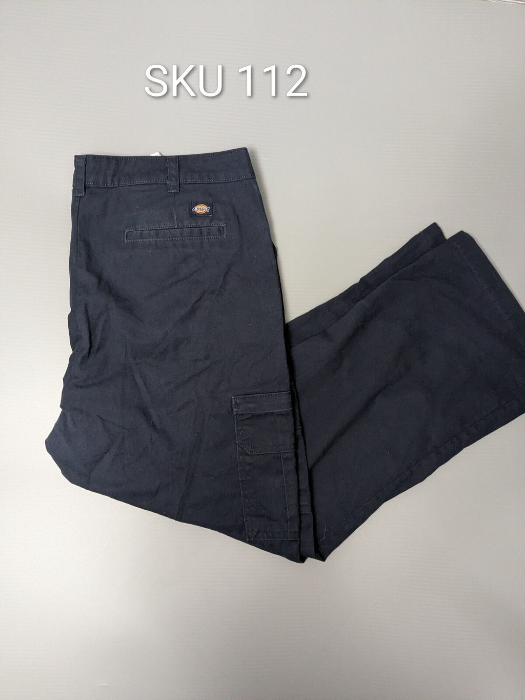 Dickies Cargo Pants Womens UK 16 Navy Blue Utility Workwear Y2K