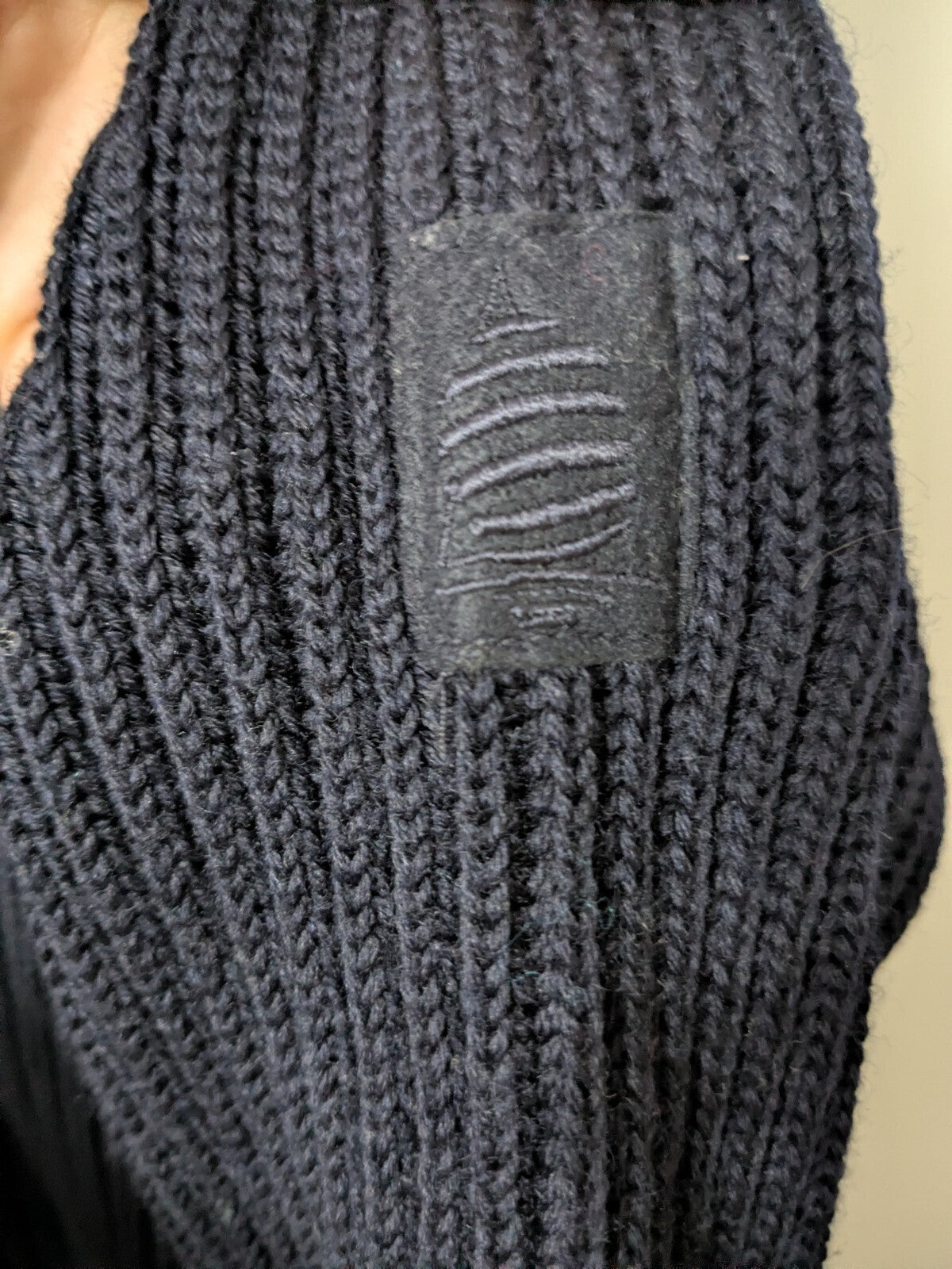 Marina Yachting Sweater Mens M Navy Blue Idrostop Crew-Neck Ribbed Wool
