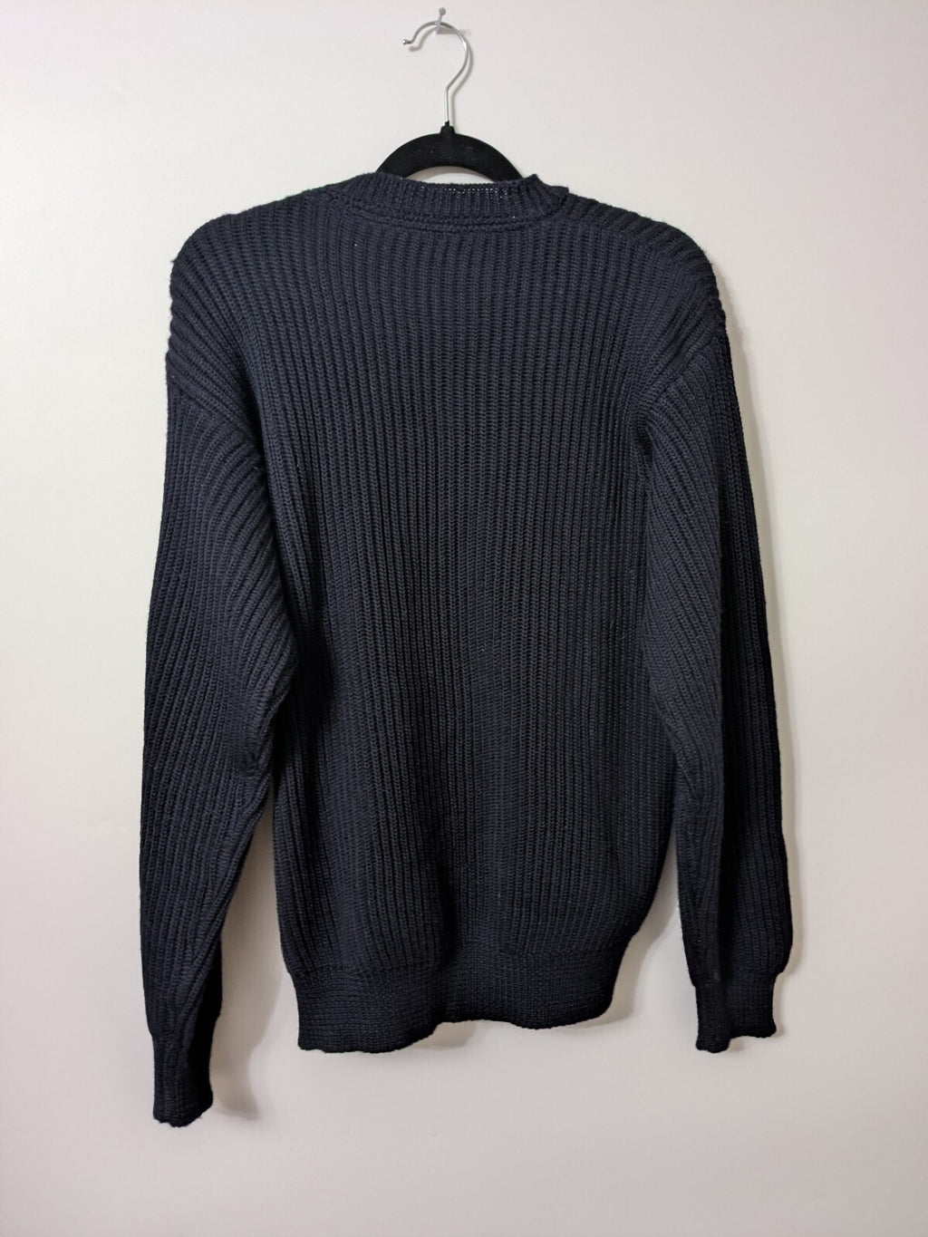Marina Yachting Sweater Mens M Navy Blue Idrostop Crew-Neck Ribbed Wool