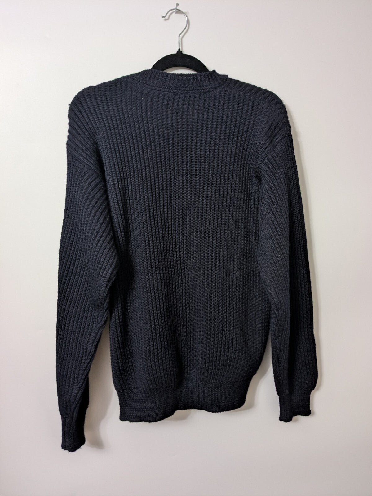 Marina Yachting Sweater Mens M Navy Blue Idrostop Crew-Neck Ribbed Wool