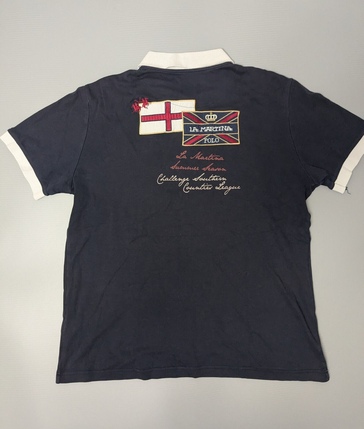 La Martina Polo Shirt Mens XXL Navy Short-Sleeve Cotton