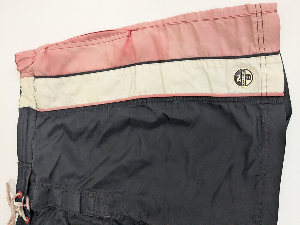 North Sails Swim Shorts Mens S Black Pink Board Shorts