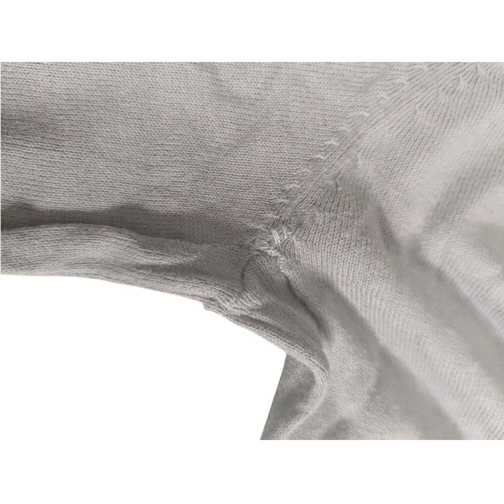 Patrizia Pepe Top Womens M Light Grey V-Neck Long Sleeve