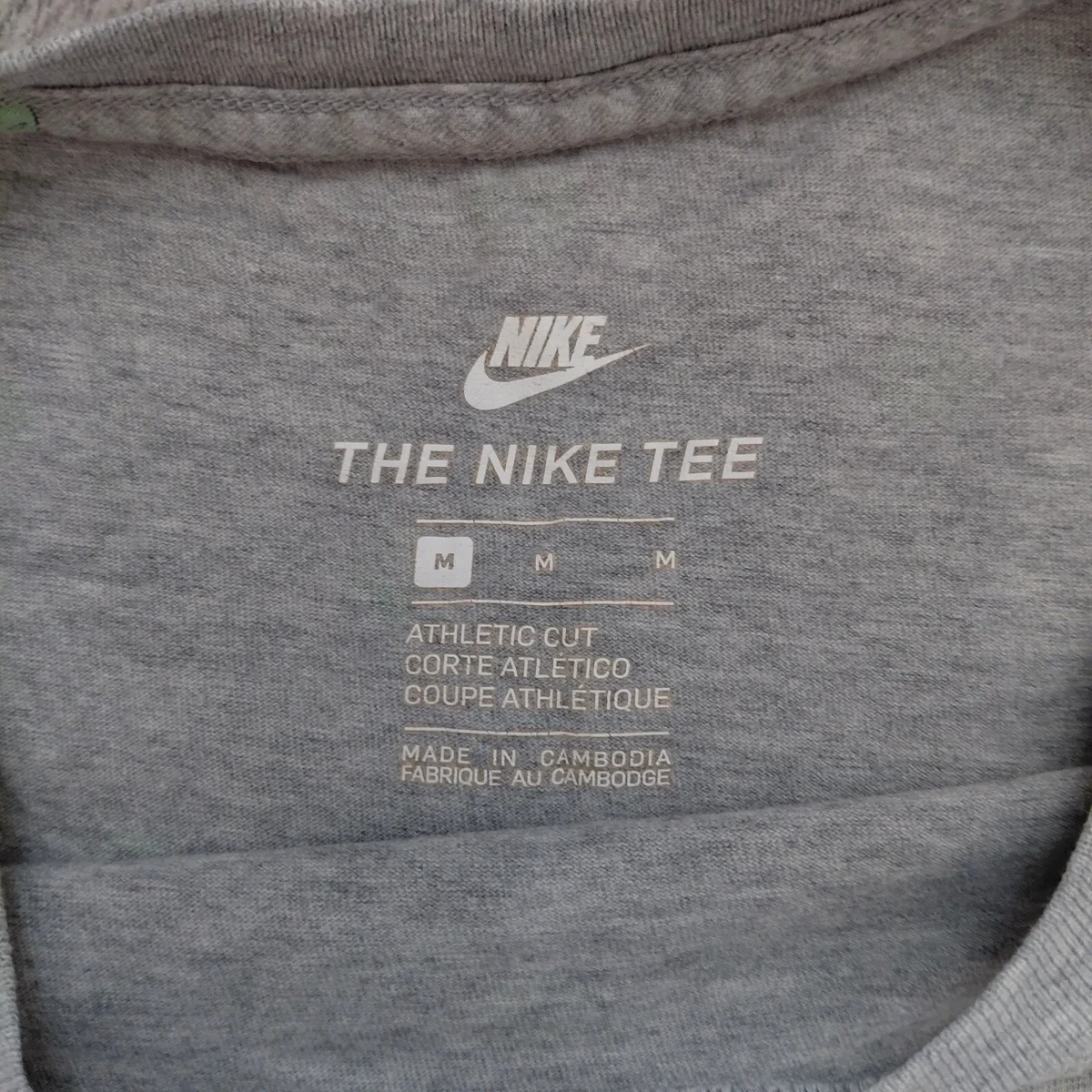 My Store grey Nike The Nike Tee cotton blend t-shirt with athletic cut interior neck logo print
