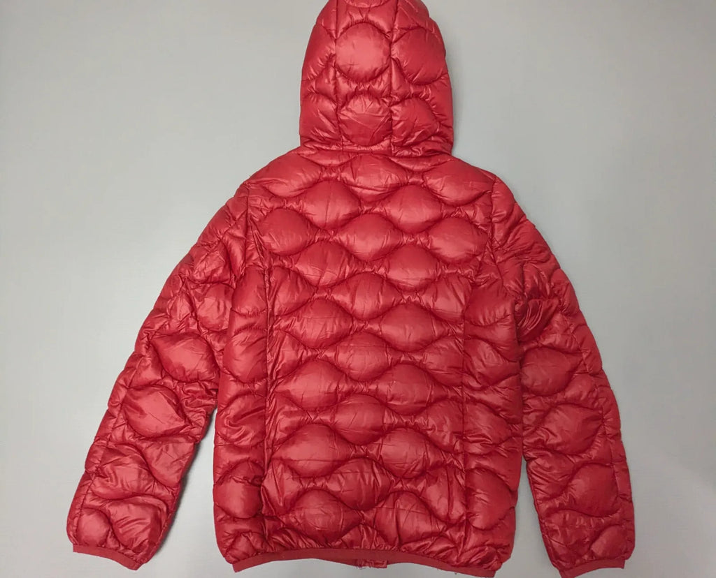 Blauer USA Puffer Jacket Mens L Red Hooded Quilted Insulated